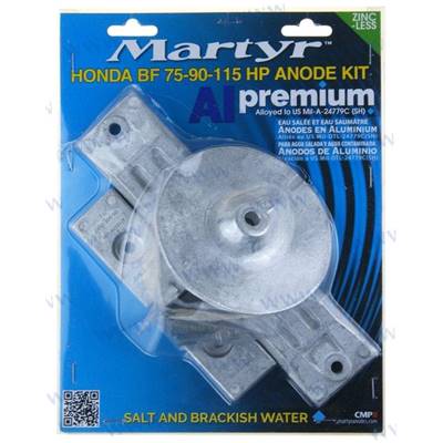 Kit anodes aluminium Honda 75-115HP