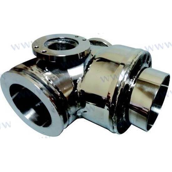 Coude d'échappement INOX POLI D6