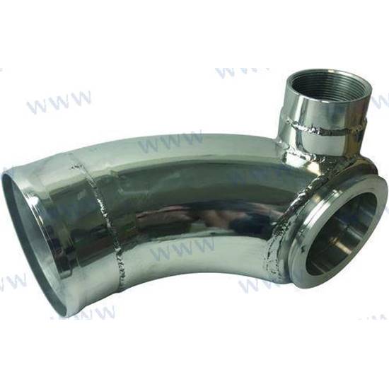 Coude d'échappement INOX POLI SED3091400